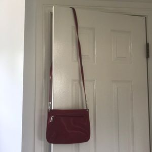 Red leather purse